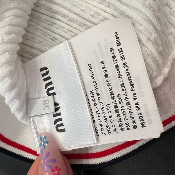 MIU MIU VISCOSE CREW-NECK SWEATER - Picture 5 of 6